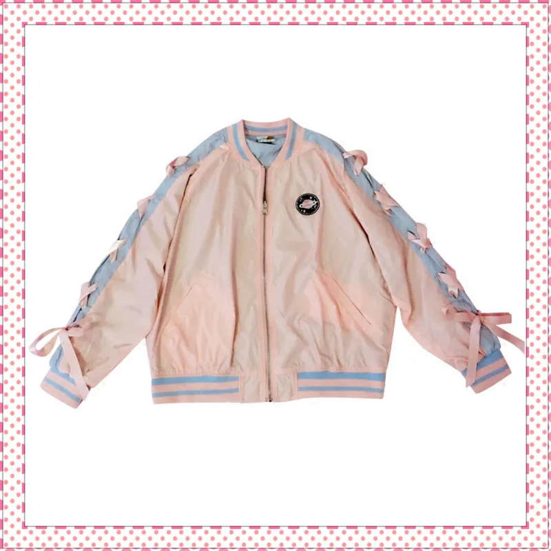 

Cute Sweet Tie Bow Kawaii Japanese Girl Hoodie Fresh Feeling Wear on Both Sides Student Sweatshirt Chic Embroidery Lovely Hoodie