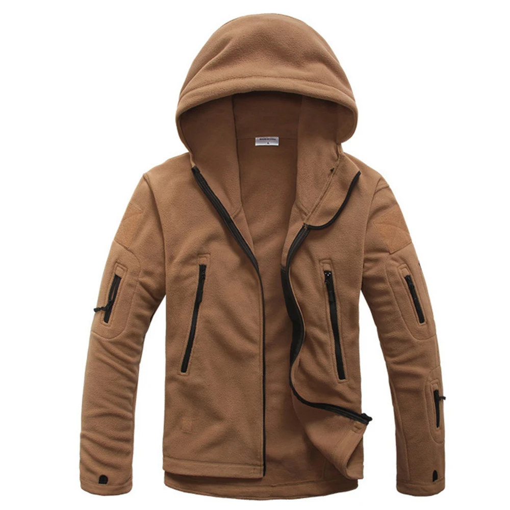 

Outdoor Tactical Military Softshell Jacket Men Camping Hiking Hooded Jacket Windproof Winter Warm Coat Hunting Hiking Clothing