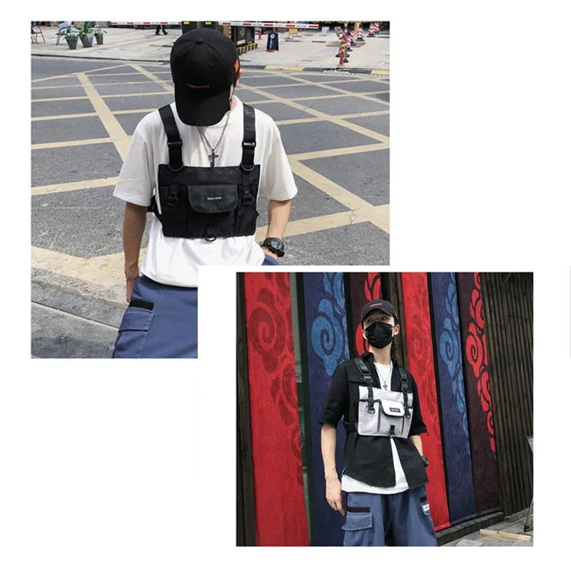 Мужская поясная сумка, новая сумка для груди, тактический жилет, сумки, Повседневная функция, нагрудная сумка, уличная сумка для мужчин Kanye West 072001