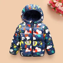 Garçons D’hiver Vers Le Bas Manteau Vêtements De Mode Mignon de Bande Dessinée Snoopie À Capuchon Filles Vers Le Bas Veste Enfants Vêtements Garçons Survêtement Vêtements