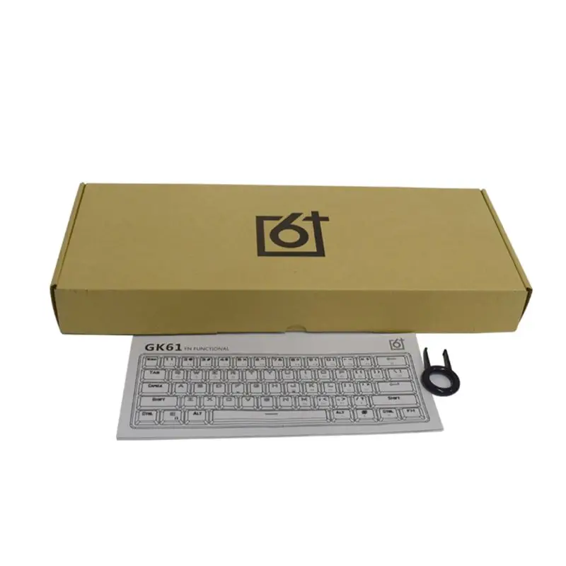 GK61 61 Ключ USB проводной светодиодный подсветка оси игровая механическая клавиатура для рабочего стола Jy17 19 Прямая поставка