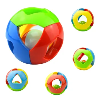 

Baby Handbell Toys Fun Small Jingle Bells Ball Circle Development Baby Intelligence Training Grip Ability Toys for Children Gift