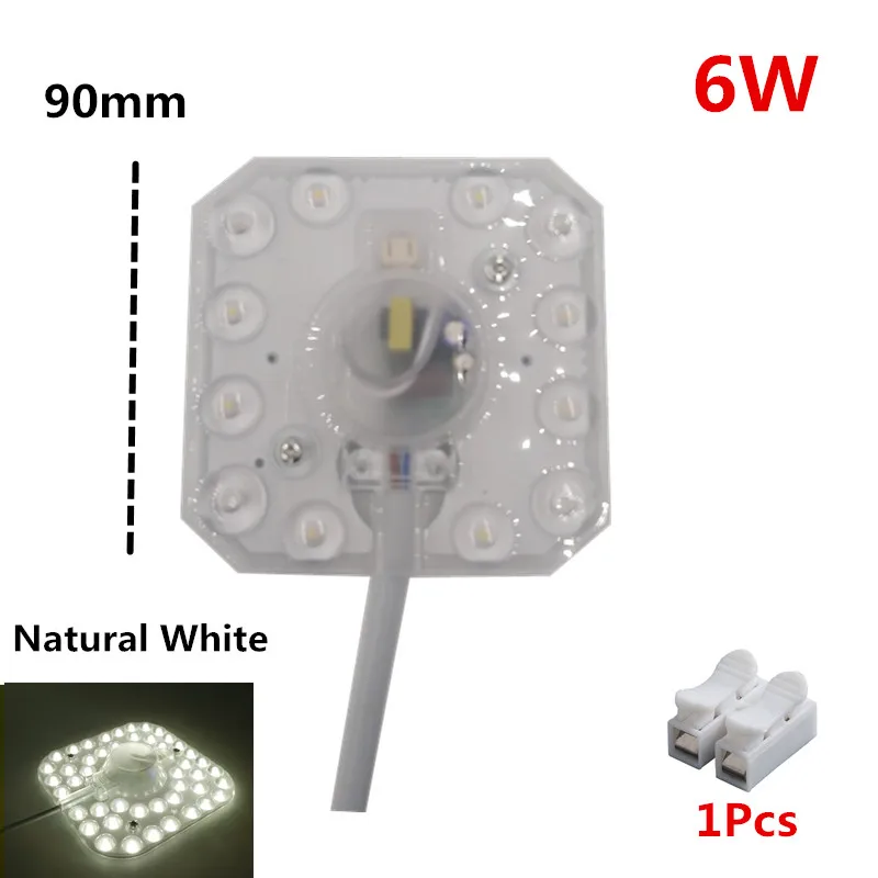 Светодиодный модульный светильник высокой мощности, 6 Вт, 12 Вт, 18 Вт, 24 Вт, 36 Вт, энергосберегающий потолочный светильник, источник питания, 220 В, холодный белый, для кухни, спальни - Цвет: 6W Natural White