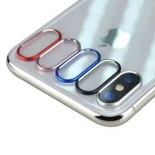 2 шт./партия Защитная пленка для объектива Круг для iPhone XR X XS MAX задняя камера защитное кольцо из алюминиевого сплава двойной цвет