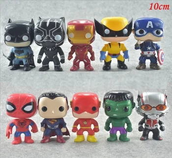 

Children's gift 10 pieces/lot The Avengers Decorative furnishing articles Height10 cm Hulk Toys Models