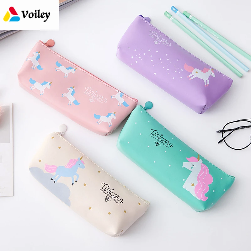 

VOIILEY Birthday Party Decorations Kids 1 Pcs Simple Cute Unicorn PU Pencil Bag Wedding Gift Halloween Unicorn Party Supplies,Q