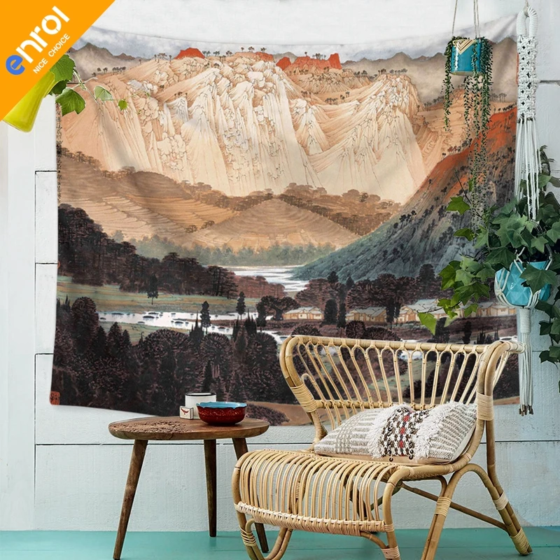 

Traditional Chinese Painting toalla playa grande cuadrada serviette de plage Cheap High Quality Large Size Tapestry