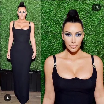 

High Quality Sexy Women Strapless Floor-Length Rayon Bandage Elegant Homecoming Elegant Party Dress