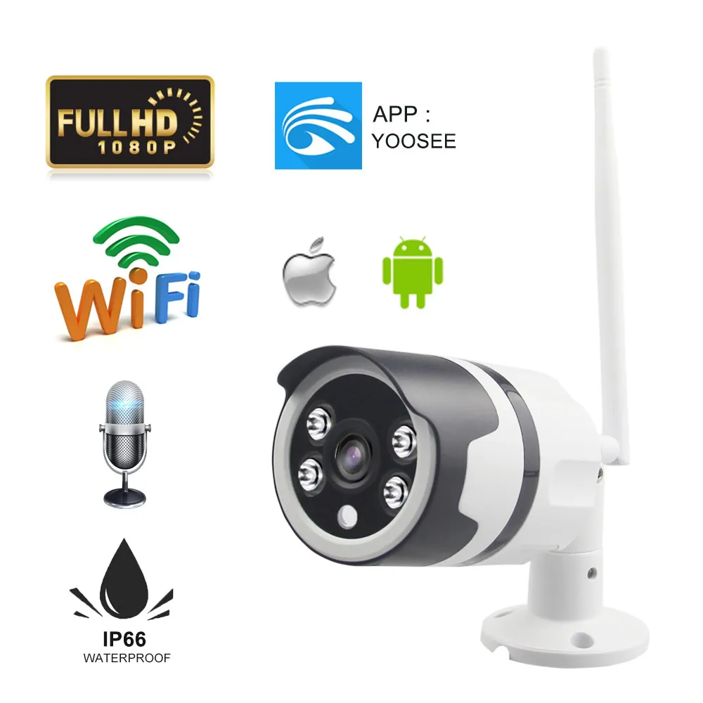 

ZILNK WiFi IP Camera 1080P 2.0MP IR Two Way Audio Wireless Surveillance Outdoor CCTV Bullet Camera Metal P2P Onvif Yoosee