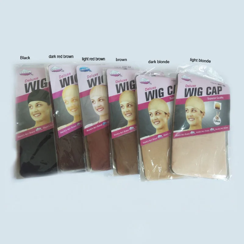

Wholesale500 PCS(250Packs) Deluxe Dream Wig Caps Stretchable Elastic Hair Net 2PCS/Pack Snood Wig net Hair mesh For Making Wigs