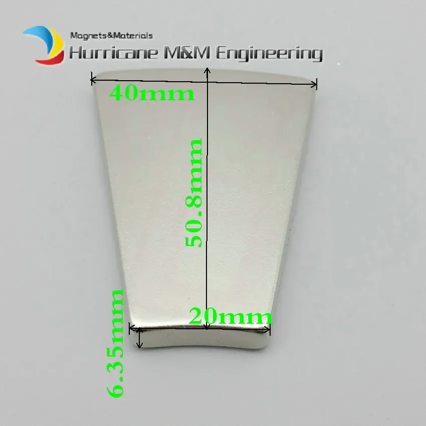 2 шт. NdFeB дуги OR101.6* IR50.8* x22.5deg. X6.35 мм неодимовые магниты R"* r2"* 22,5*0,2" покрытые намагниченным генератором ветряные турбины