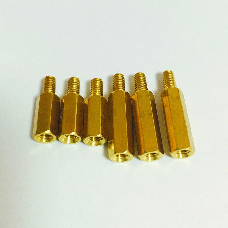 

10PCS Single Head Hexagonal Copper Pillar Isolated Column / Support Column M4*5/6...50mm