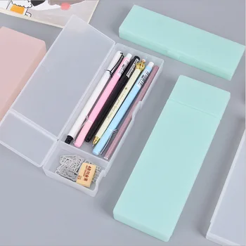 

Semi-transparent Grinded Pencil Bag Stationery Box Multifunctional Creative Pencil Box Student Stationery