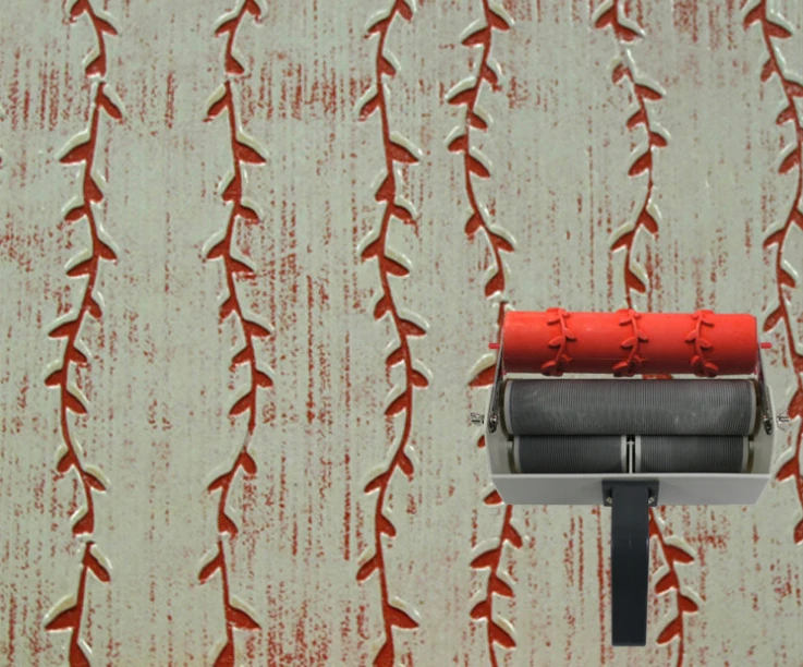 

Art paint patterned roller for wall decoration 7 inch rubber roller no.088