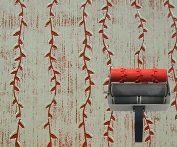 

Art paint patterned roller for wall decoration 7 inch rubber roller no.088