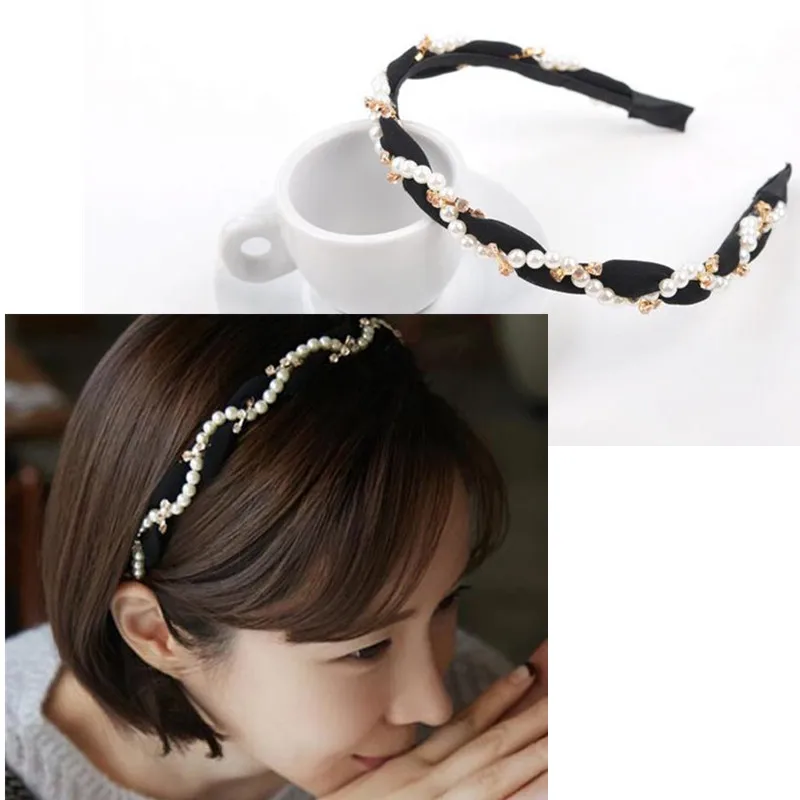Buy Girls Cute Pearl Headbands Hairbands Bling Crystal