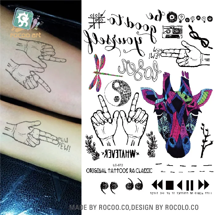 Rocooart LC877 Новый акварель Тати для Для женщин поддельные татуировки Art Tatouage Flash Tatuagem Multi Стиль Временные татуировки Стикеры