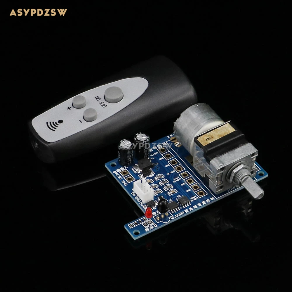 WL028 Preamplifier Power amplifier balance input output Remot volume control board With ALPS motor potentiometer