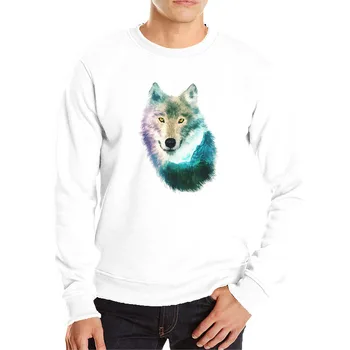 

Colorful wolf hoodies cool animal printing sweatshirt comfortable cotton clothes hip hop streetwear harajuku hoodie men