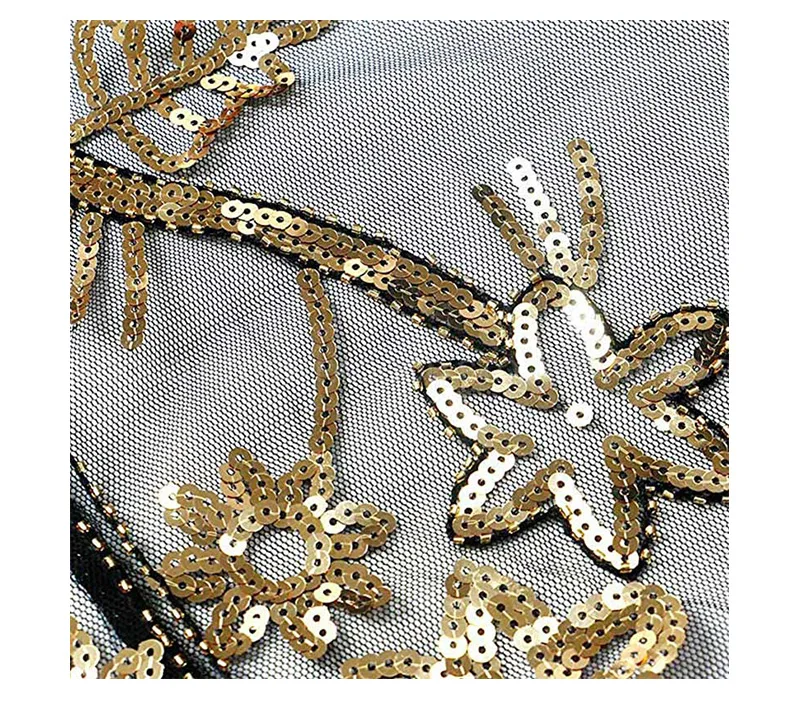 Women Glittering 1920s Shawl Wraps Sequin Beaded Evening Cape Bolero Flapper Cover Up (15)