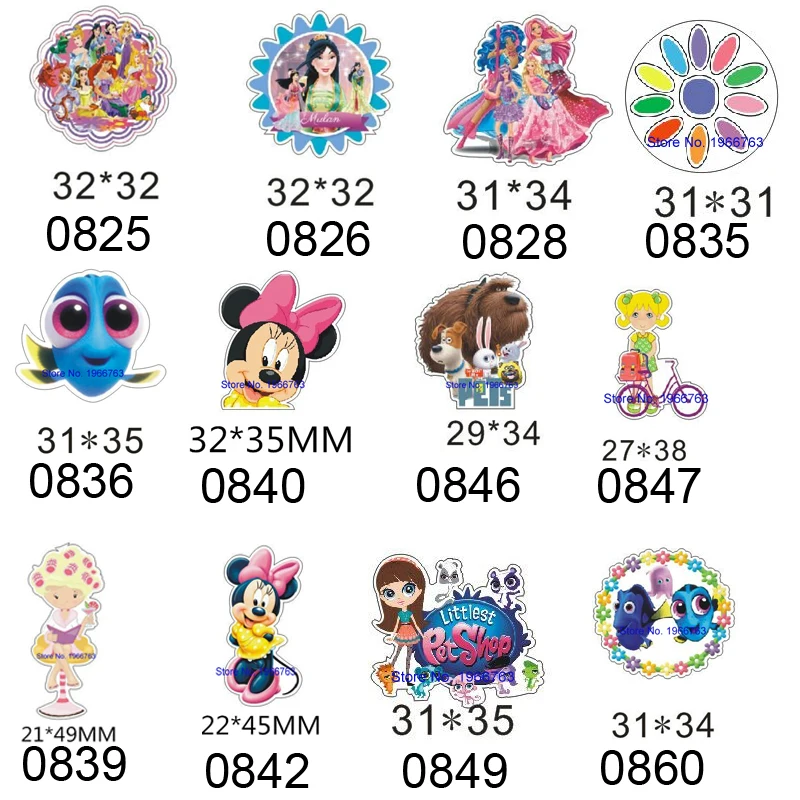 

Free shipping 10pcs/lot 31X32MM cartoon planar resin