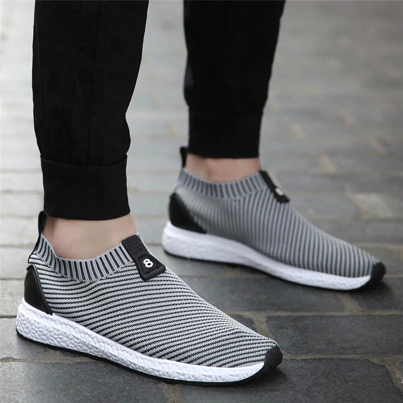 Sneakers Men Knit Mesh Shoes Outdoor Fashion Men's Breathable Sneakers Casual Shoes Running Shoes Sports Shoes #FS#4NV08 (9)