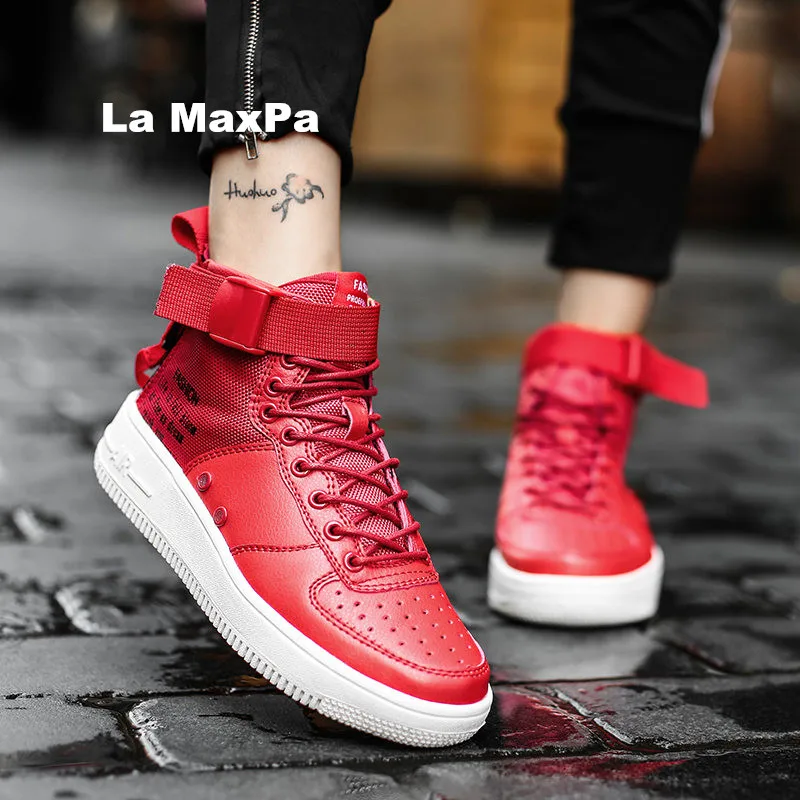 

Canvas leather sport shoes woman High top outdoor parallel Sneakers Women Force One Running shoes men Trainers Unisex size 36-45