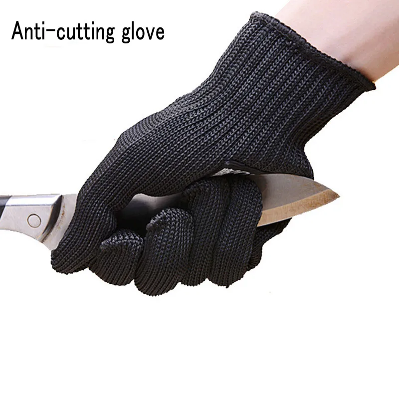 5 to strengthen the anti cutting gloves knife blade wear resistant  stainless steel silk gloves