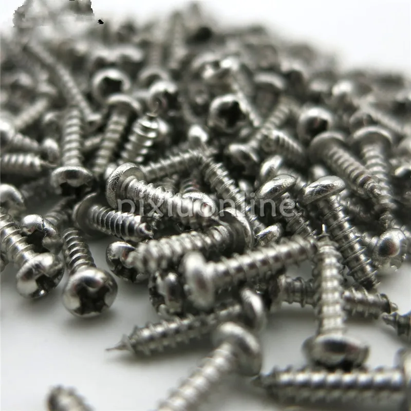 100pcs/lot Pan Head Philip's Screws J251b DIY Small Self-tapping Screws Stainless Steel M2*8 Screws Free Shipping Russia