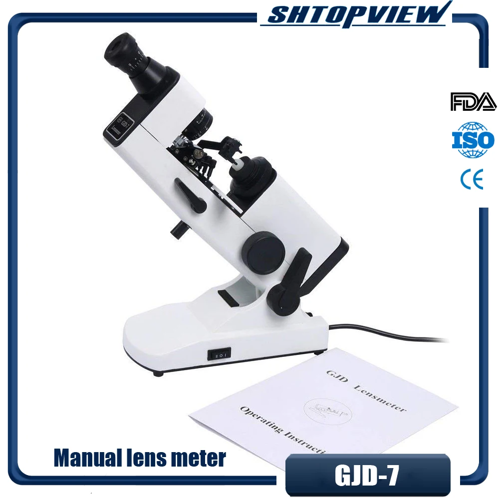 GJD-7 ручной линзметр оптический линзметр внутреннего чтения единица призмы в комплекте