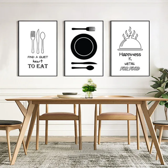Utensilios De Cocina Minimalistas Pintura En Lienzo Poster