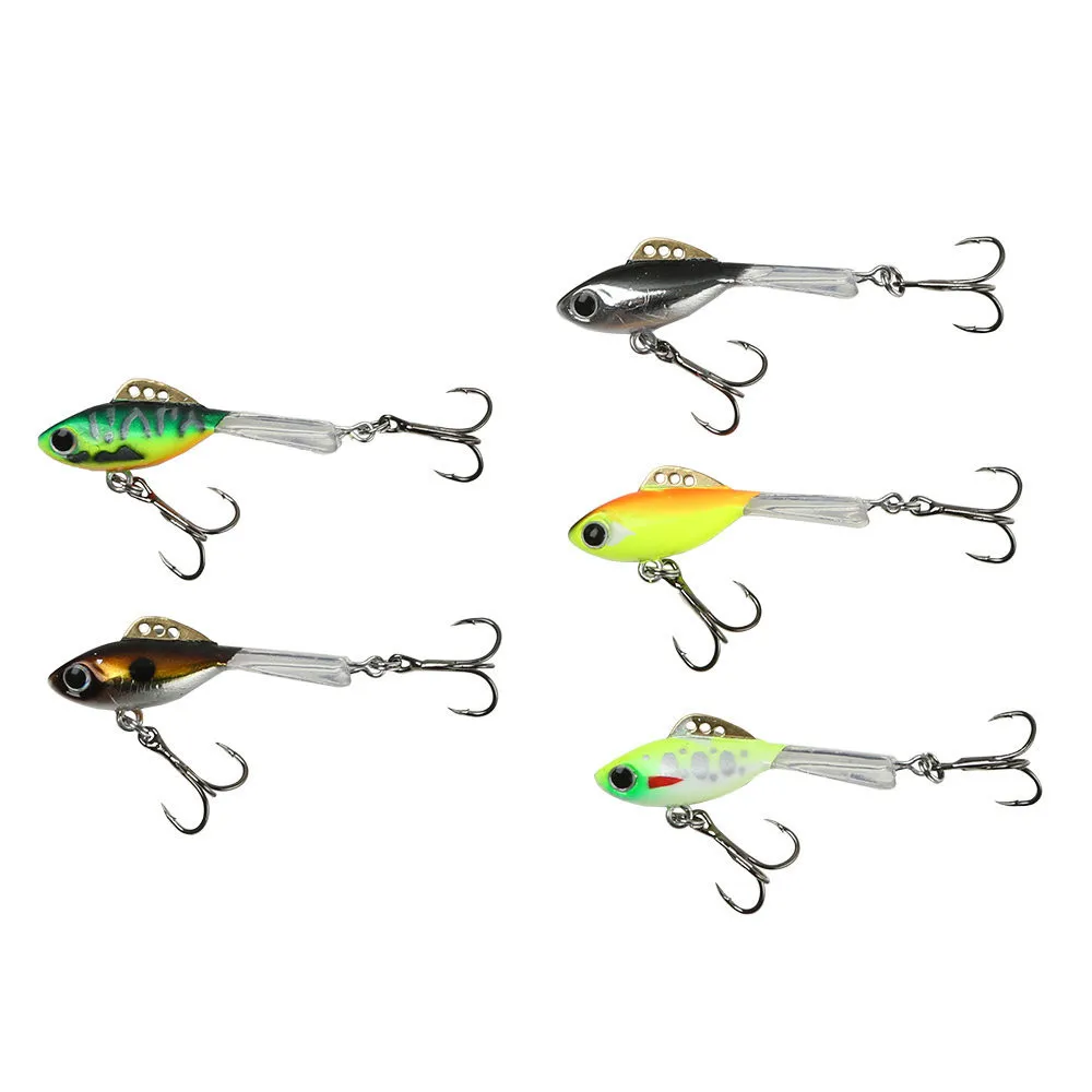 NewCopperFinWinterIceFishingLures45cm75gColorPainted