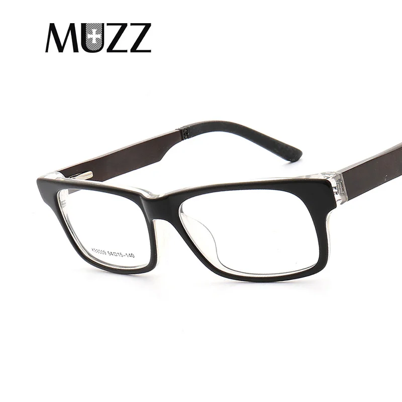 

MUZZ Optical Eyeglasses Frame Prescription Glasses Acetate Wood Pattern Full Rim Spectacles men Women Eyewear Reading Glasses
