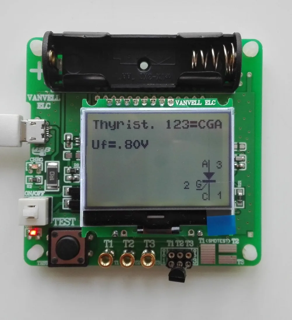 3.7V version of inductor capacitor ESR meter DIY MG328 multifunction