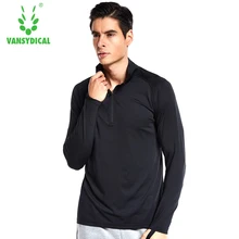 Мужская спортивная футболка для фитнеса на открытом воздухе с длинными рукавами для бега, мужские термостойкие Спортивные Компрессионные колготки с воротником-стойкой