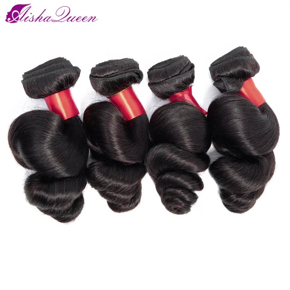 Aisha Queen Malaysian Loose Wave Human Hair Weave Bundles 4Pcs Natural Color 8-26Inch Non Remy Hair Can Be Straightened and Dyed Aisha Queen Malaysian Loose Wave Human Hair Weave Bundles 4Pcs Natural Color 8-26Inch Non Remy Hair Can Be Straightened and Dyed