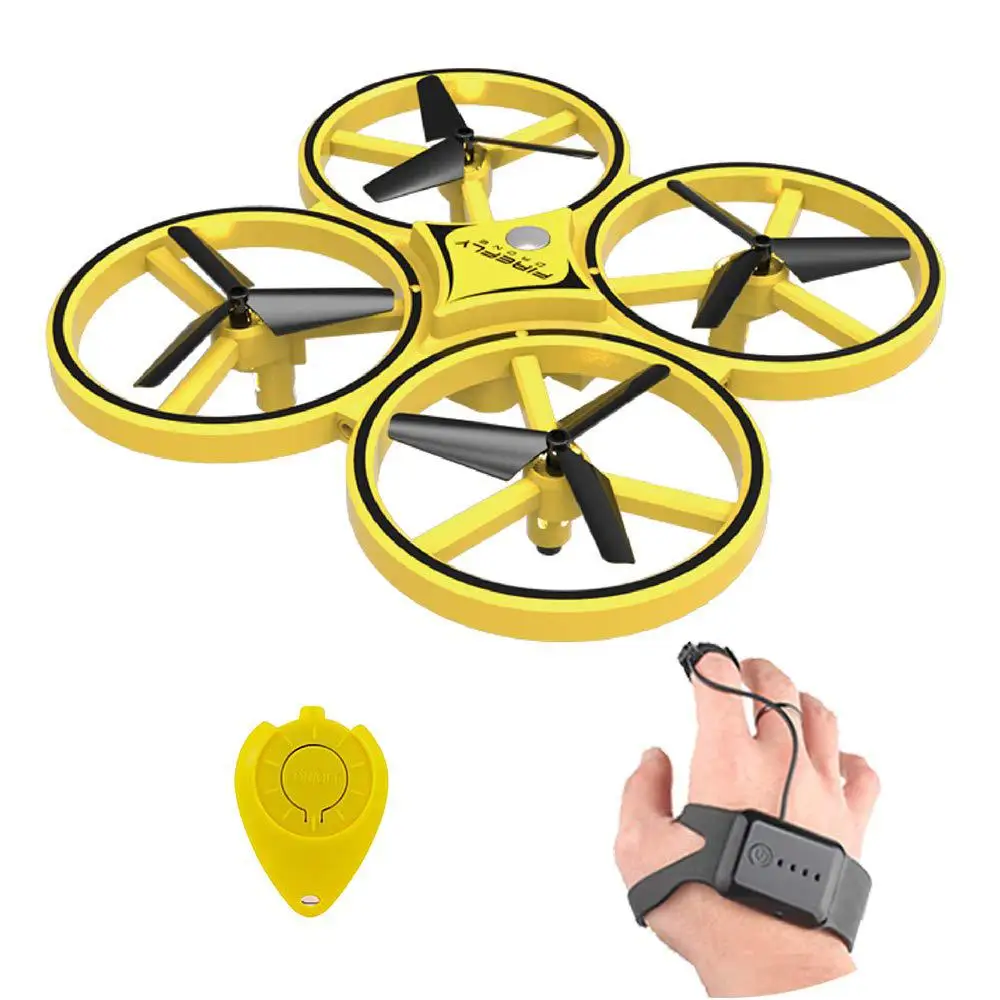

HobbyLane ZF04 RC Drone Mini Infrared Induction Hand Control Drone Altitude Hold 2 Controllers Quadcopter for Kids Toy Gift