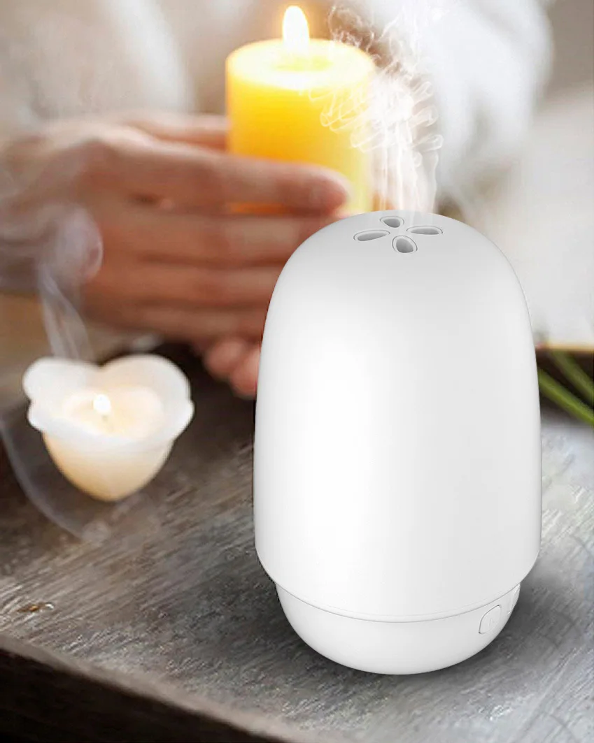 Elegant White Mushroom Aromatherapy Humidifier Diffuser Essential Oil