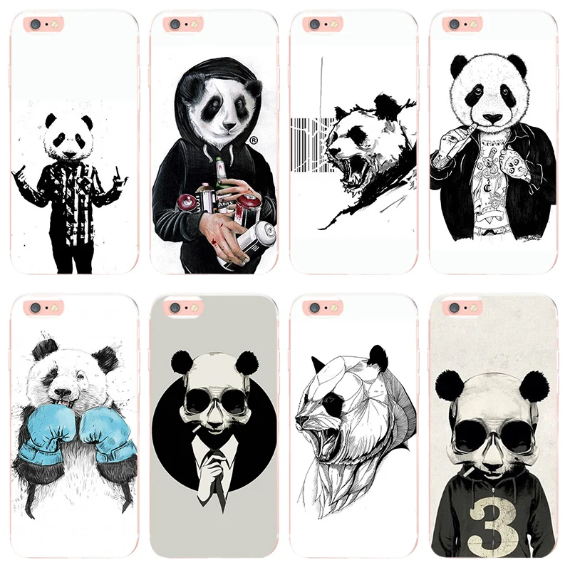 Чехол Panda для iphone 8 8plus 6 6s 5 5s SE чехол X XS XR 7 7plus Ультратонкий силиконовый 12 mini 12proMax |