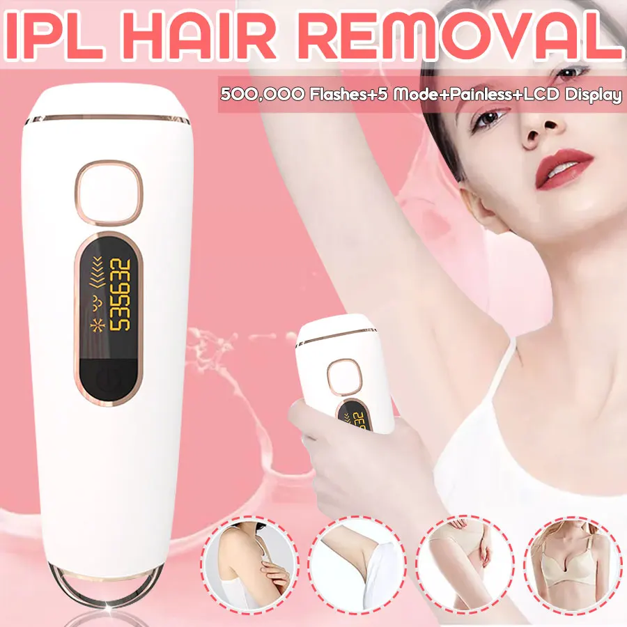 

500000 Pulses LCD Display IPL Laser Epilator Depilator Permanent Hair Removal Body Leg Bikini Trimmer Epilator Women Gift