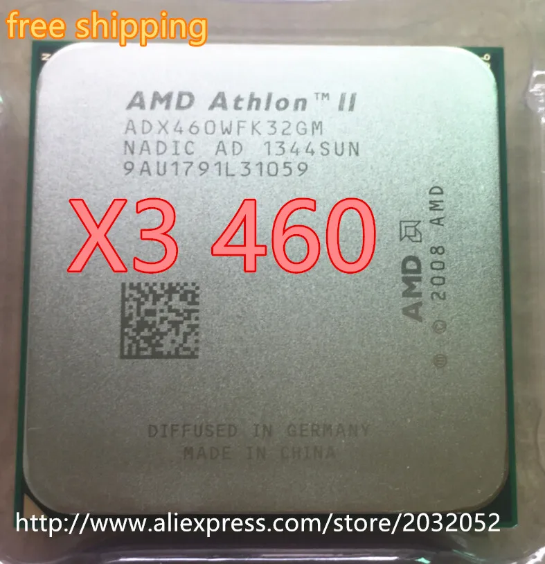 

AMD Athlon X3 460 processor  3.4GHz/1.5MB L2 Cache /Socket AM3 CPU Processor scattered pieces (working 100% Free Shipping)