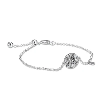 

Tree of Life Bracelet Sterling Silver Jewelry For Woman Fashion Make Up Mother's Day Fashion European Bracelet