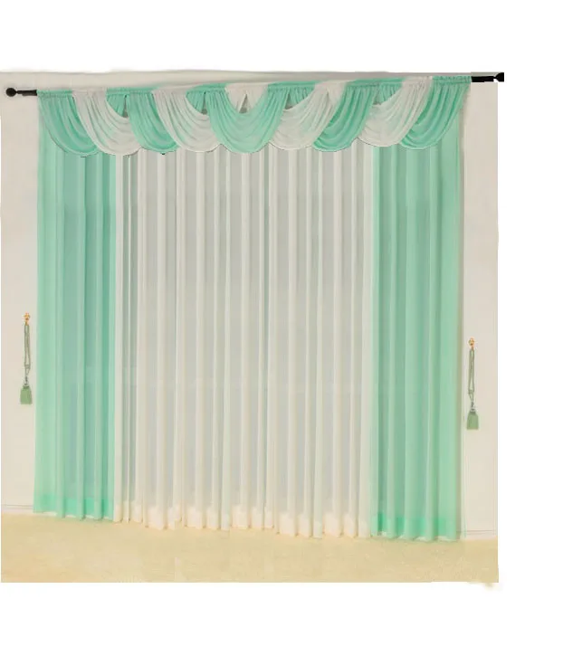 Шторы для гостиной современные отвесные кухонные шторы роскошный Тюль с драпировкой панель и водопад ламбрекен маркизет обработка окна - Цвет: swags and voile