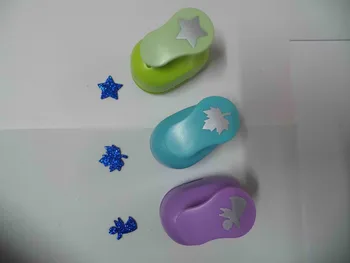 

3pcs(2.5cm) star,maple,angel shape craft punch set Punch Craft Scrapbooking school Paper Puncher eva hole punch free shipping
