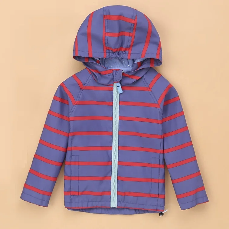 

Boys Jackets With Hooded Striped Windbreaker Trench Coat for boy Children Outerwear To Kids 2-8 Yrs Brand Fashion Raincoat New