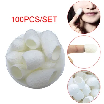 

100 Pcs Silkworm Balls Deep Clean Face Whitening Exfoliating Scrub Blackhead Remover Natural Silk Cocoons Facial Skin Care