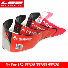 LS2 ff328 del fronte Pieno del casco visiera adatto per LS2 FF353 FF328 FF320 modello nero trasparente arcobaleno casco lente di Vetro Esterno