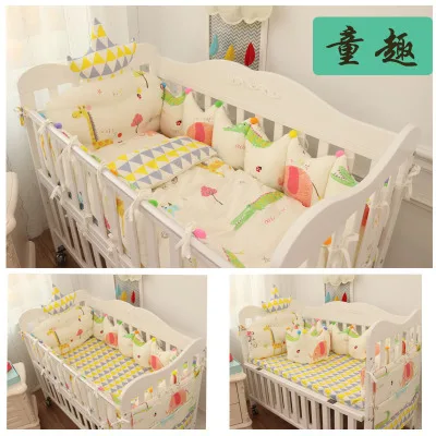 Комплект детского постельного белья из 9 предметов качественный хлопковый