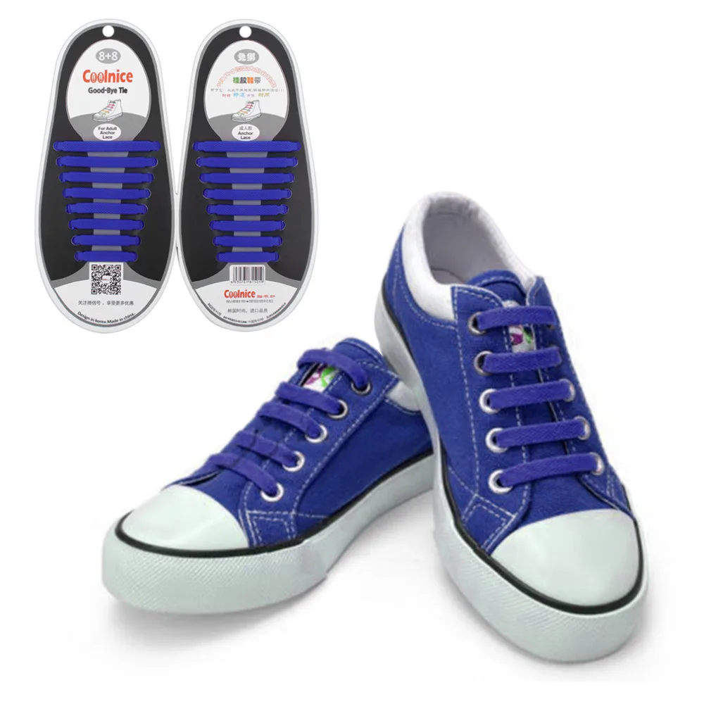 

16Pc/Set Novelty Women Men Athletic Running No Tie Shoelaces Elastic Silicone Shoe Lace All Sneakers Fit Strap Worldwide sale