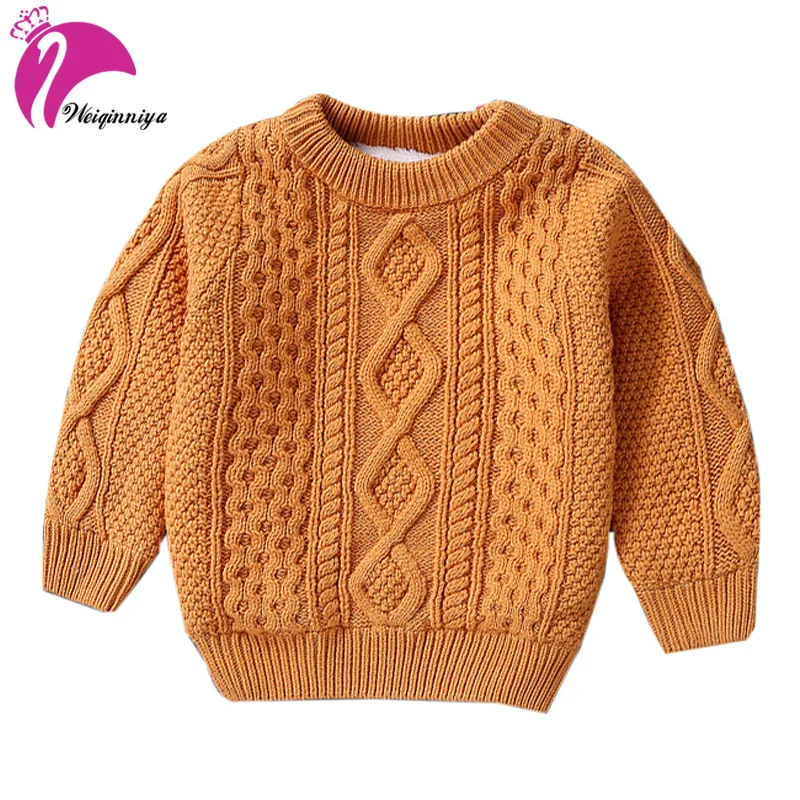 

weiqinniya Boys Sweaters Winter 2018 Kids Knitted Sweaters For Boys Fashion Children Sweater For Girls Kids Thick Sweater Autumn